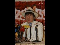 At the press conference.