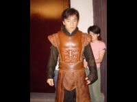 Fine-tuning the fit of the General's costume.