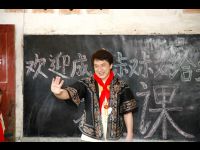 Jackie talks to the students, telling them to study hard.