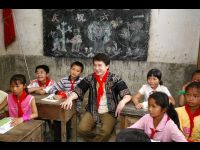 Jackie with the students.