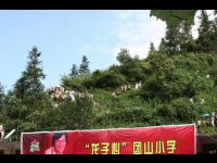 The area surrounding the school. People climbed the hills and fence to have a look at Big Brother Jackie.
