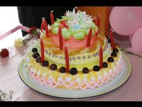 This birthday cake was prepared so all the students who had never had a birthday party could celebrate together with Jackie.