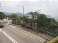 View from a bus in Stanley on Hong Kong Island.