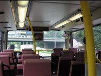 Rob-B-Hood music video plays on the television aboard a Kowloon Motorbus somewhere in Central.