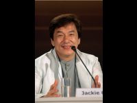 Jackie at a press conference.