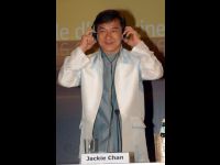 Jackie at a press conference.