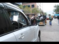 Filming a car scene in Cyberport.