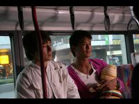 Filming on a Hong Kong bus.