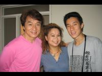 Jackie, Teresa Carpio, and Jaycee on the set.