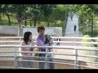 Filming at Tai Po Waterfront Park.