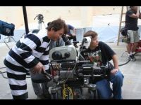 Jackie at the helm, Victoria Prison, Central. Victoria Prison was Hong Kong's first prison and is now closed.