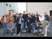 Jackie with some of the Rush Hour 3 crew on the studio lot.