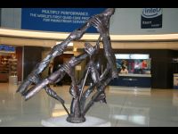 I love this kind of sculpture. If I made one like this, I would make each hand a different color - red, white, yellow, brown - to show all the different races of people reaching out together.