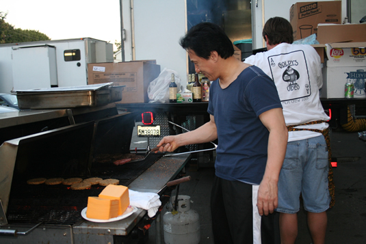 Cooking for the crew.
