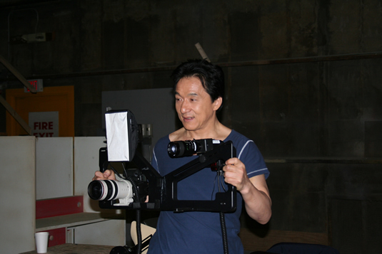 Jackie with the 3-D imaging camera.