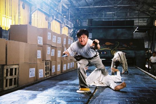 Filming the glue factory scene.