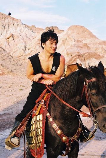 On horseback in Lanzhou.