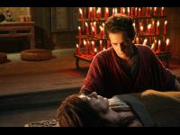 Filming the dramatic scene with Michael.