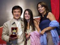 Jackie with Danielle Winick (center), a student from NYC who raised $60,000. She presented  Jackie with  the "Journey of Smiles Award"