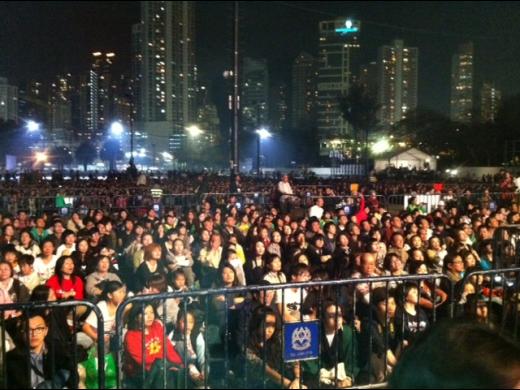 The audience in Victoria Park